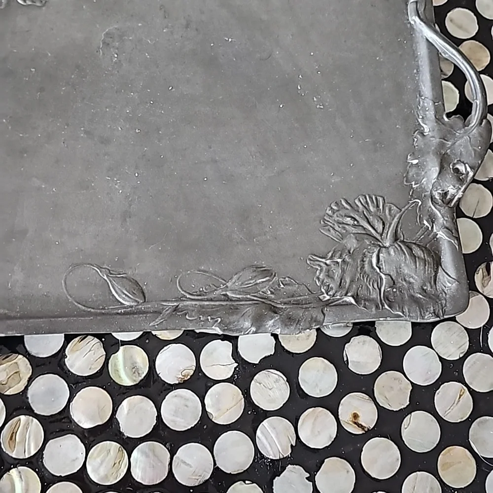 Antique Art Nouveau KAYSERZINN Pewter Tray - Picture 4 of 8
